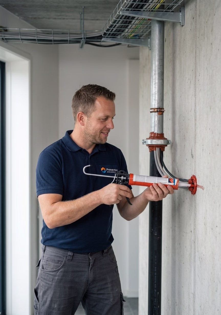 Brandwerend afgedichte kabeldoorvoer